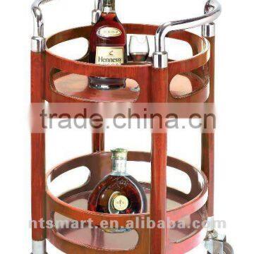 wooden wine trolley