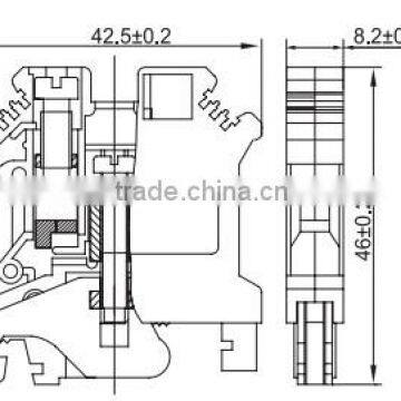 SUK-6JD 6mm Screw Grounding Din Rail Terminal Block photo-6