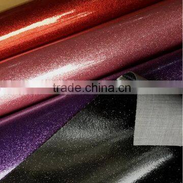 Shinny PVC artificial leather for shoes Foil Glitter pvc rexine leather