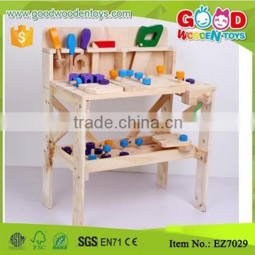 Pretend Play Big Workbench Children Wooden Toy with Tools table & accessories