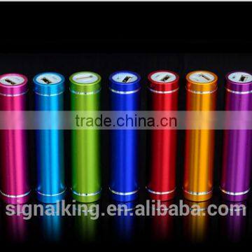 Manufacturer Wholesales Metal Tube Power Bank 2600mAh Portable Power Bank For Mobile Phone