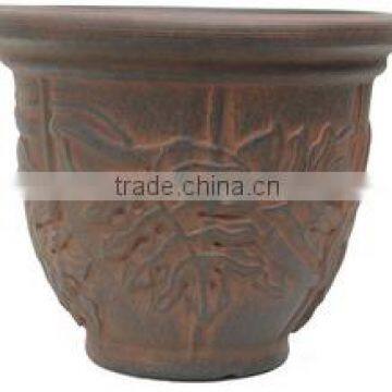 decorative balcony shallow ceramic terra cotta flower pots bulk