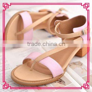 Latest design low heels fashion girl's shoes sandals