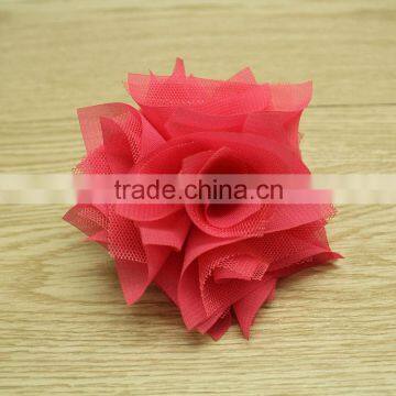 New Product 3" Mesh Chiffon Flower, Baby Head Flower