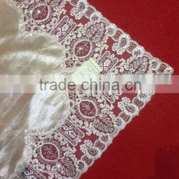 Velvet Tablecloth With Lace photo-2