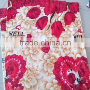 red tulip polyester high quality coral/flannel fleece fabric