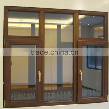 Villa wooden composite aluminum window, solid red oak window & lacquer finishing.