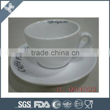 beautiful white 150CC CAPPUCCINO CUP AND SAUCER