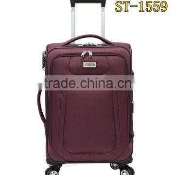 2016 new design Aubergine color trolley luggage bag suit for men women and children