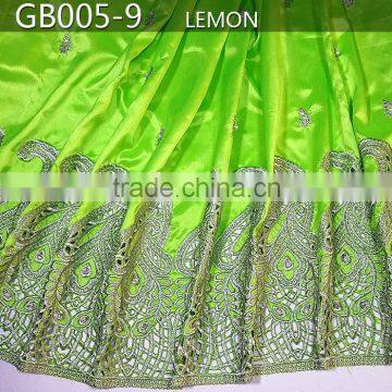 Wedding Dresses embroidery raw silk george of GB005-9 lemon