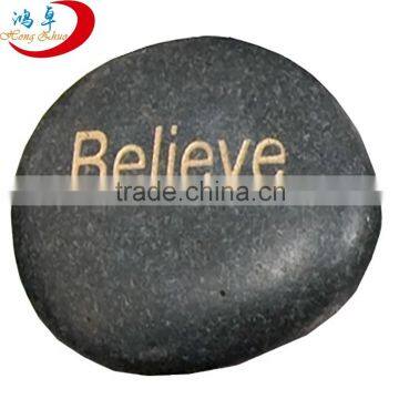 Engraved pocket stones custom word stones