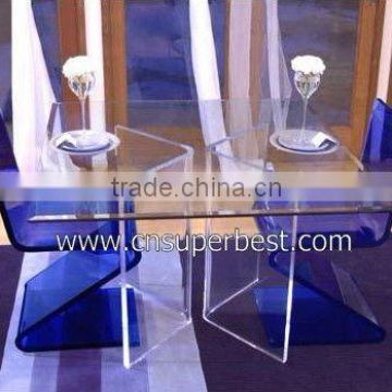 acrylic chair with table