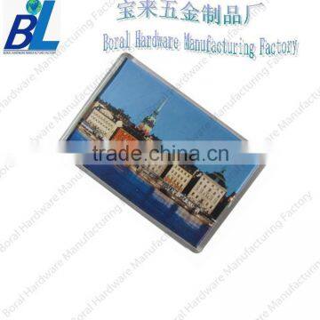 Rectangle alumium printed fridge magnets for different countries