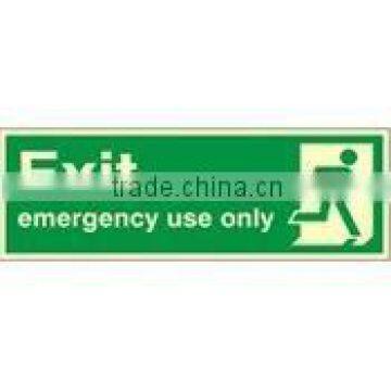 Photoluminescent Fire exit sign