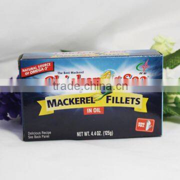 Canned Mackerel with sunflower Oil