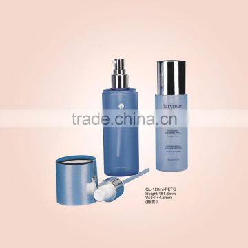 Plastic Cosmetic Packaging Airless Pressure Pump Sprayer Bottle Oval Acryl Series 120ml