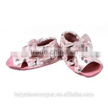 Glitter Dot Baby Moccasins,Toddler Leather Moccasins Fringe Bow Baby Booties Shoes photo-2