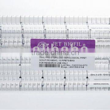 Laboratory Consumable Serological Pipets in Bulk Package