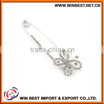 China wholesale costume jewellery trendy brooches, rhinestone pin for wedding