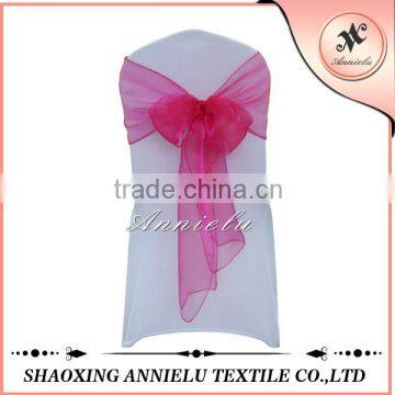 Fancy fuchsia wedding sashes for chairs