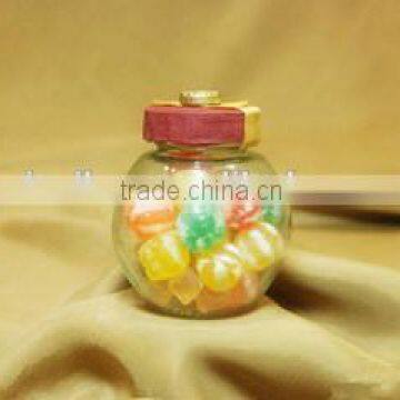 New clear fancy unique mini glass candy jars