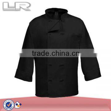 Men's Black 3/4 Sleeve Chef Coat