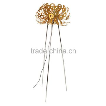 gold metal peacock floor lamp