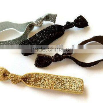 Glitter hair accessories for girls hair tie ponytail holder