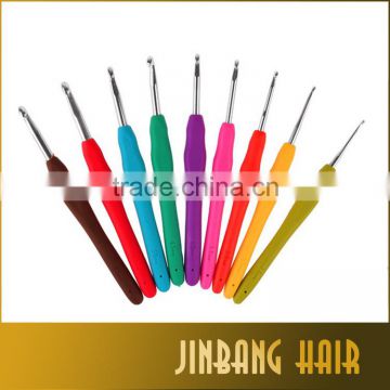 Wholesale plastic colorful handle crochet hooks handmade circular knitting needles