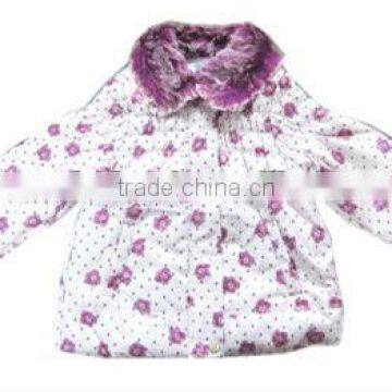 flower girls fur collar fashion jacket