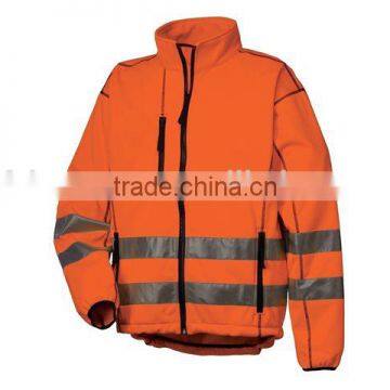 Hi vi reflective safety softshell jacket