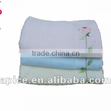 terry towel embroidery sports use towel set pure 100%cotton bath towel