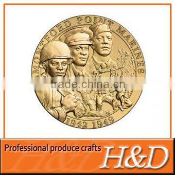 2013 best selling 3D people logo engrave double coin for promotion