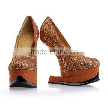 Large high heel women shoes with rivets platform