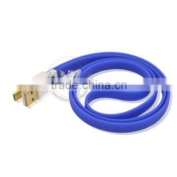 Tangle Free Flat Noodle 4ft Colored Micro USB Charger Cord for Android,Samsung