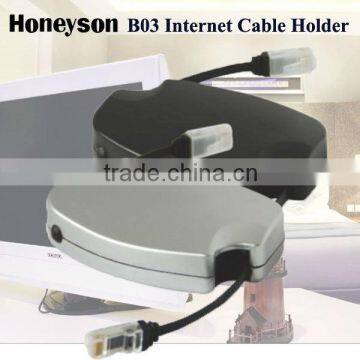 B03 Modern Retractable Adaptor Hotel Room Network Cable Holder