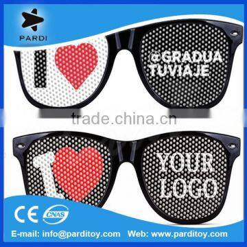 High quality party pinhole sunglasses with custom print