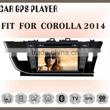 Fit for TOYOTA corolla 2014 8inch right drive car audio player with gps