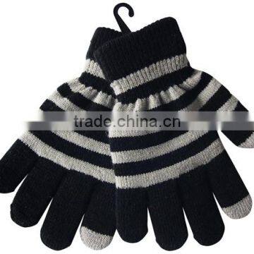 Fashion smart texting knitted custom acrylic touch screen gloves