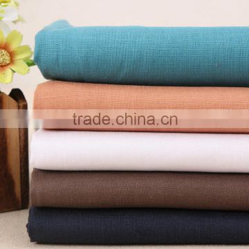 China supply 100% linen dyed fabric 14*14/50*54