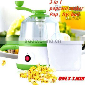 Household popcorn machine , multifuctional popcorn machine can pop corn, boil egg, fry egg and meat only USD11.9