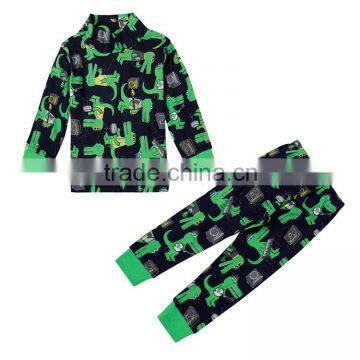 (AB6460)24m-6y grey NOVA baby boy %100 cotton sleepwears 2015 sleepwears printed dinosaurs child wholesale clothing PROMOTION