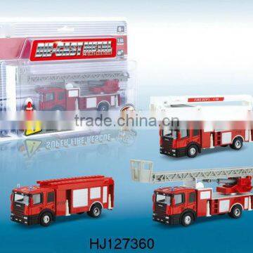 alloy sliding shop truck toy, metal fire engine toy