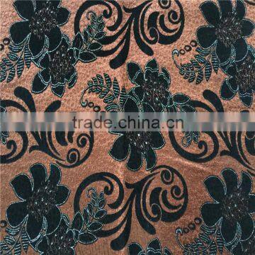 2016 hotsale flock sofa upholstery fabric for Algeria and Tunis