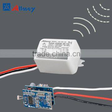 Mini sensor switch microwave motion sensor switch 5.8Ghz auto detect movement daylight sensor