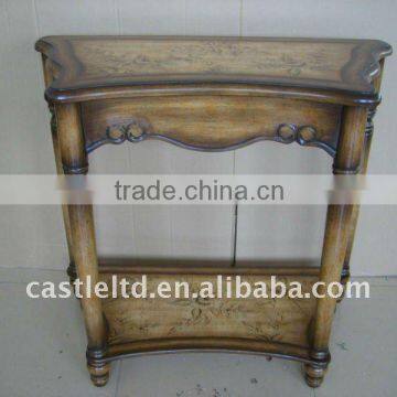 Antique wooden hand painted console table