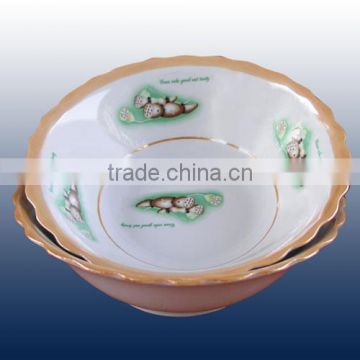 Daily-use porcelain cut-edge salad bowl for dinnerware china wholesale