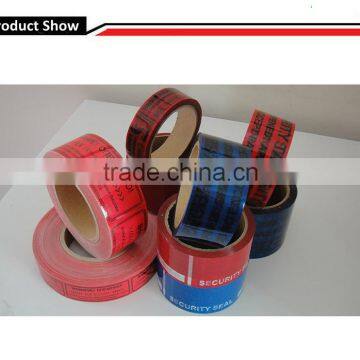 Tamper proof sealing tape for cartons/ cutomized security void tape