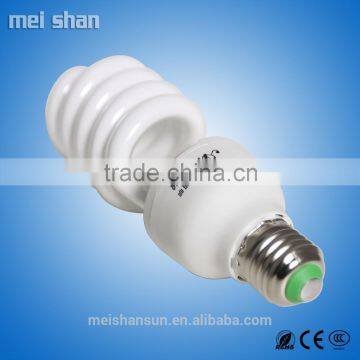 Hot selling 11w half spiral shape CFL energy saving light bulb with E27