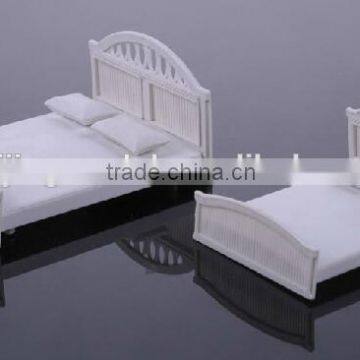 Building model materials, model bedroom furniture, architectural plastic scale model bed,plastic model bed